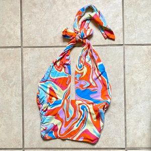 Pac Cares Colorful Halter Top 🧡💙💜💛